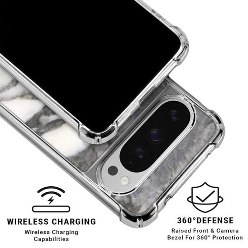 Grey Marbling Google Pixel 10 Pro XL Clear Case